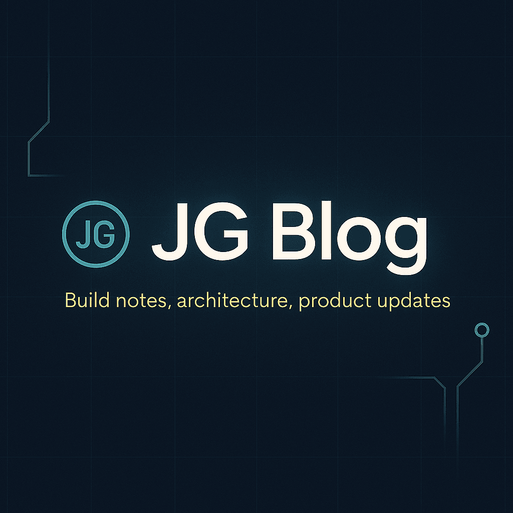 Welcome to the JG Blog